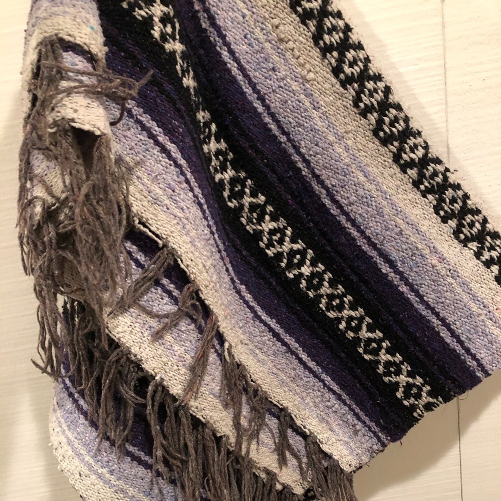 Purple weaved blanket